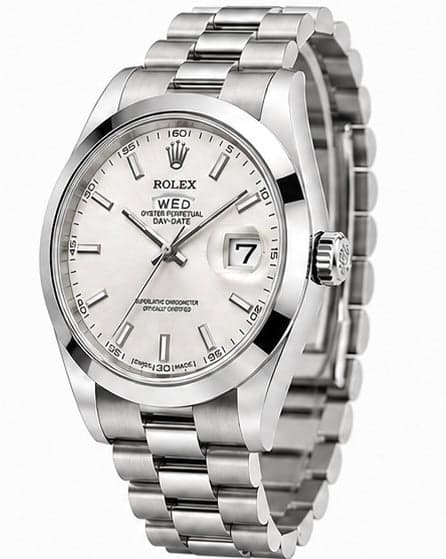 Men's Classic Day-Date Silver Dial Watch