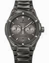 HUBLOT ALL METALLIC GREY DAIMOND CUT CHAIN WATCH