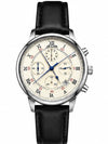 JEDIR CORNOGRAPH BOTH SIDE DIAL LEATHER STRAP WATCH