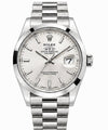 RLX OYSTER PERPETUAL DAY&DATE SILVER DIAL WATCH