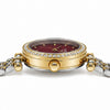 ANNIE TIME RED DAIL TWO TONE CHAIN WATCH FOR HER