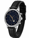 JEDIR CORNOGRAPH BOTH SIDE DIAL LEATHER STRAP WATCH