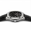 PATEK NAUTILUS SILVER BALCK DAIL LEATHER STRAP PREMIUM WATCH