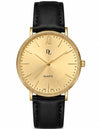 DE LAWRENCE QUARTZ LEATHER STRAP PREMIUM WATCH