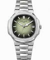 PATEK NAUTILUS GREEN FADE DAIL SILVER WATCH