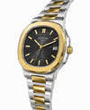 PATEK NAUTILUS BLACK DAIL TWO TOWN CHIAIN WATCH