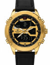 CASIO EDIFICE DAY&DATE DUAL DIAL PREMIUM LEATHER STRAP WATCH
