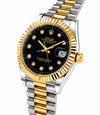 RLX OYSTER PREPETUAL DATE JUST STONED BLACK DAIL TWO TONE PREMIUM WATCH