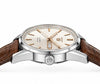 TAG HEUER CALIBRE 5 METALLIC GREY DAIL BLACK LEATHER STRAP WATCH
