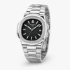 Patek Nautilus Black Dial Silver Watch