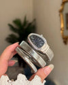 BVLGARI SERPENTI BLACK DAIL SILVER SNAKE WATCH
